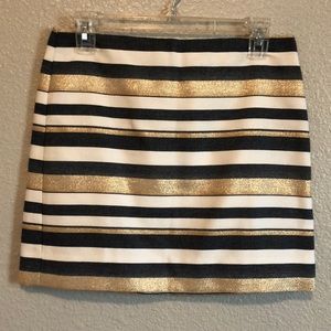 J. Crew stripe mini Skirt size 0